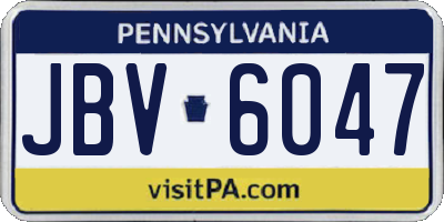 PA license plate JBV6047