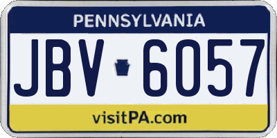 PA license plate JBV6057