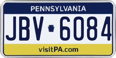 PA license plate JBV6084