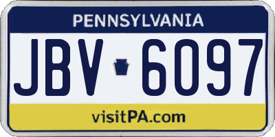 PA license plate JBV6097