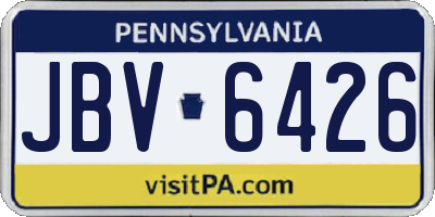 PA license plate JBV6426