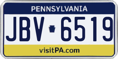 PA license plate JBV6519