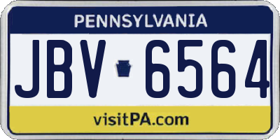 PA license plate JBV6564