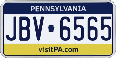 PA license plate JBV6565