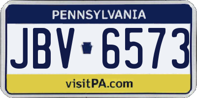 PA license plate JBV6573