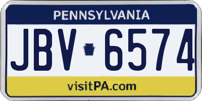 PA license plate JBV6574