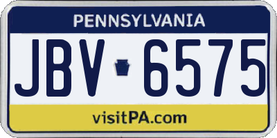 PA license plate JBV6575