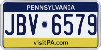 PA license plate JBV6579