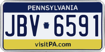 PA license plate JBV6591