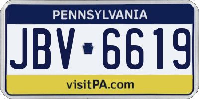 PA license plate JBV6619