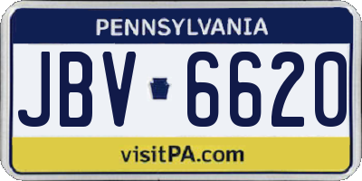 PA license plate JBV6620