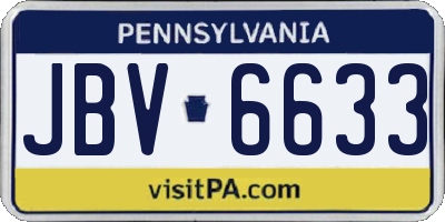 PA license plate JBV6633