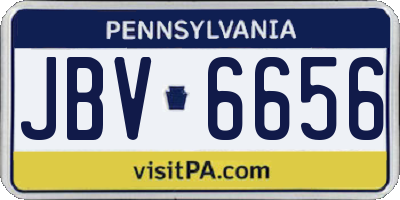 PA license plate JBV6656