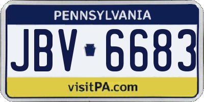 PA license plate JBV6683