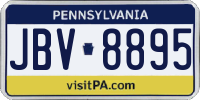 PA license plate JBV8895