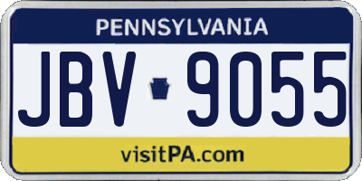 PA license plate JBV9055
