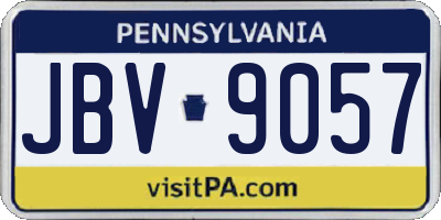 PA license plate JBV9057