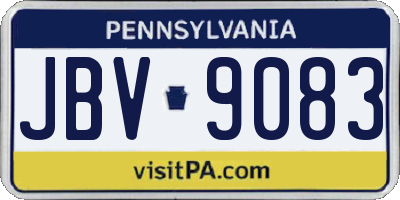 PA license plate JBV9083