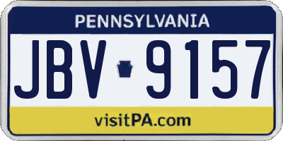 PA license plate JBV9157