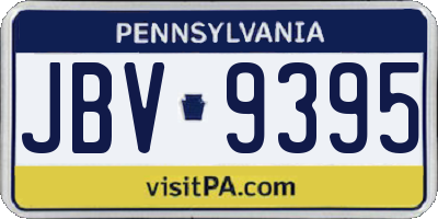 PA license plate JBV9395