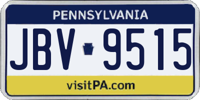 PA license plate JBV9515