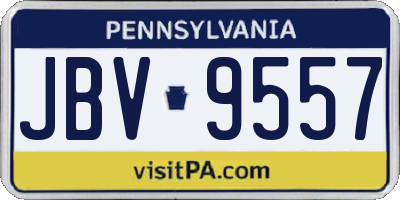 PA license plate JBV9557