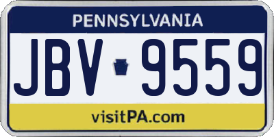 PA license plate JBV9559