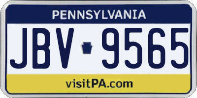 PA license plate JBV9565