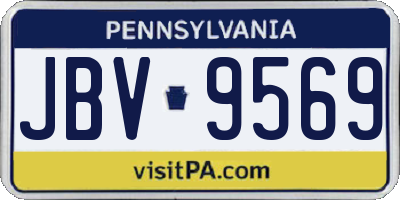 PA license plate JBV9569
