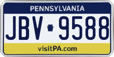 PA license plate JBV9588