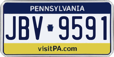 PA license plate JBV9591