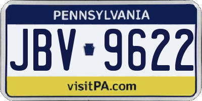PA license plate JBV9622