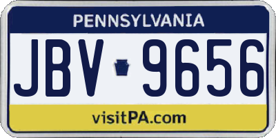 PA license plate JBV9656