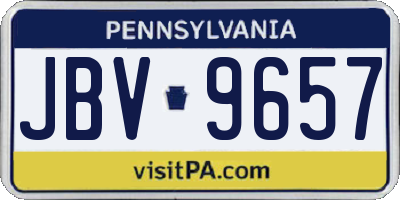 PA license plate JBV9657