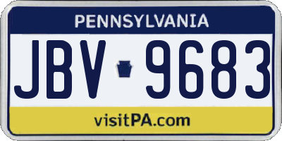 PA license plate JBV9683