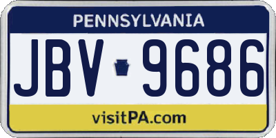 PA license plate JBV9686