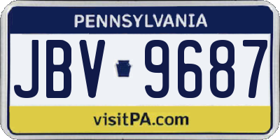 PA license plate JBV9687