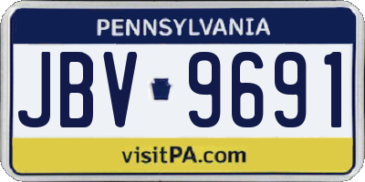 PA license plate JBV9691