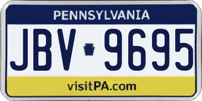 PA license plate JBV9695