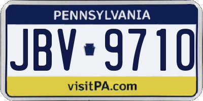 PA license plate JBV9710
