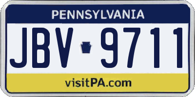 PA license plate JBV9711