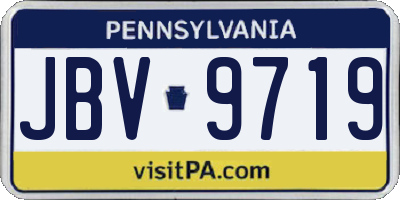 PA license plate JBV9719