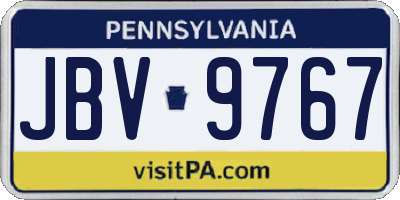 PA license plate JBV9767