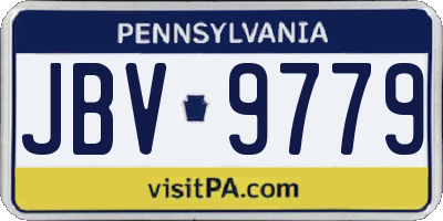 PA license plate JBV9779