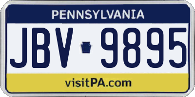 PA license plate JBV9895