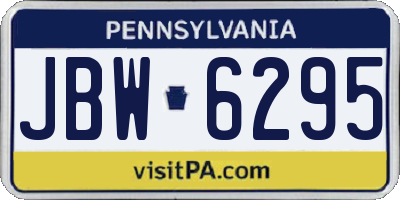 PA license plate JBW6295