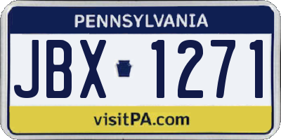 PA license plate JBX1271