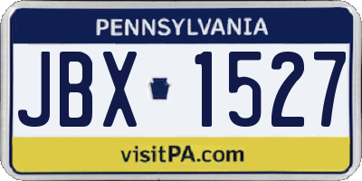 PA license plate JBX1527
