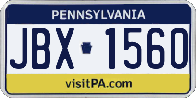 PA license plate JBX1560