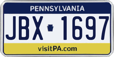 PA license plate JBX1697